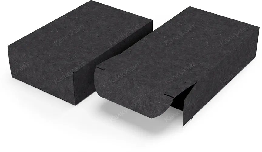 Картонная коробка под хозяйственное мыло 60*25*100 мм черная - купить от производителя Calculate