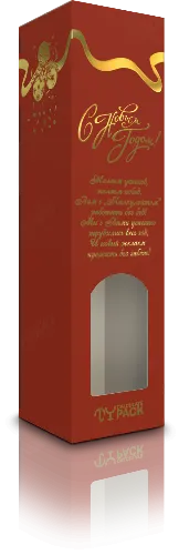 Новогодняя коробка под шампанское конструкции "пачка" 2 100*100*300 на заказ – фото