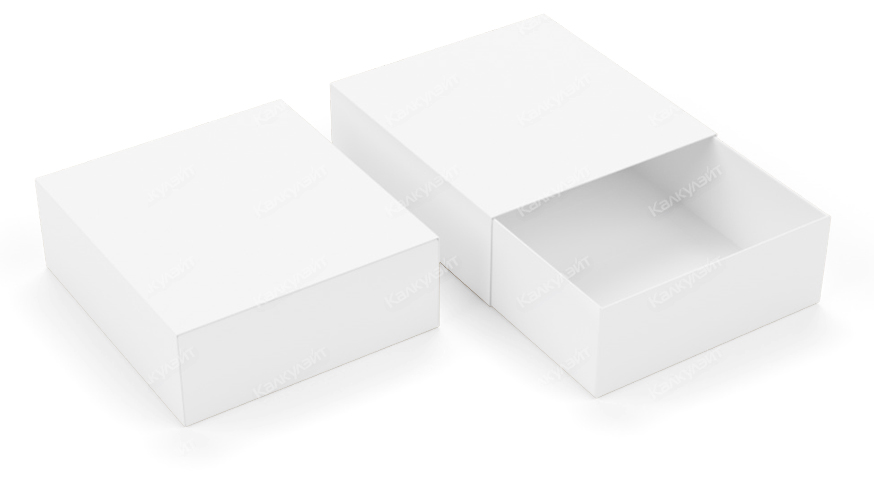 Картонная коробка под детские игрушки 150*150*70 мм с обечайкой белая на заказ – фото