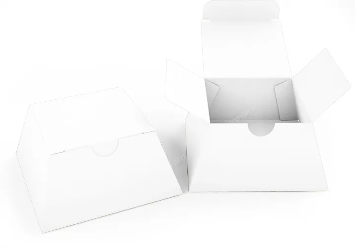 Картонная коробка для оливье 150*150*100 мм белая на заказ – фото