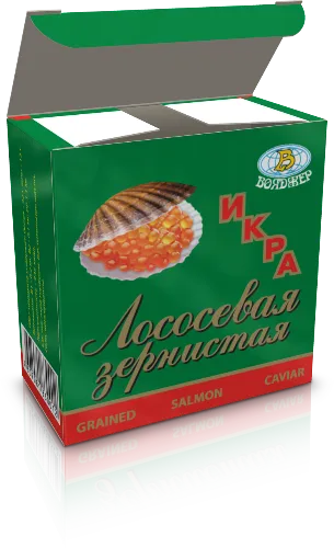 Коробка под банку красной икры конструкции "пачка"