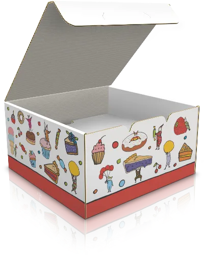 Коробка под пирожные конструкции "шкатулка" на заказ – фото